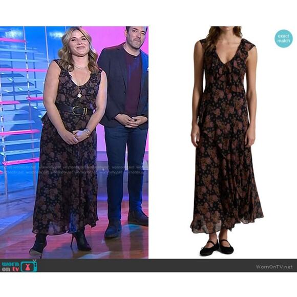 Ralph Lauren Floral Ruffle Maxi Dress 6 S Cocktail Long Gown Wedding Guest $598 - Picture 10 of 16